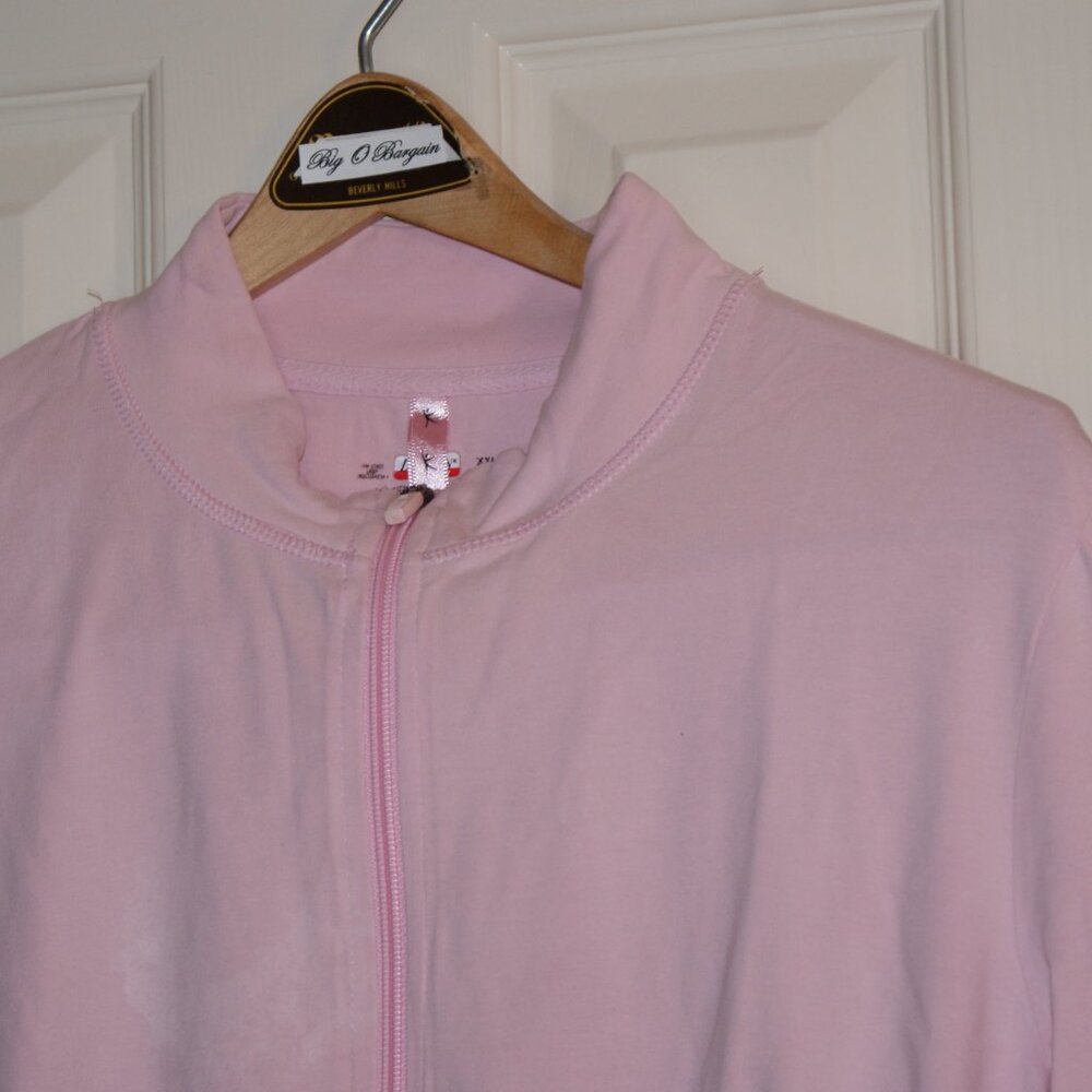Super Stretchy Pink Danskin Now Zipper Jacket with side pockets. Size XXL (20)